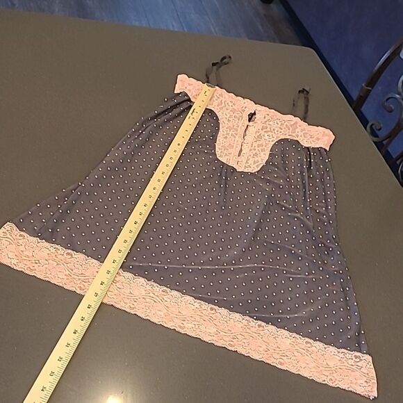 Nanette Lepore Gray with Pink Polka Dot Pajama Set - Picture 6 of 13